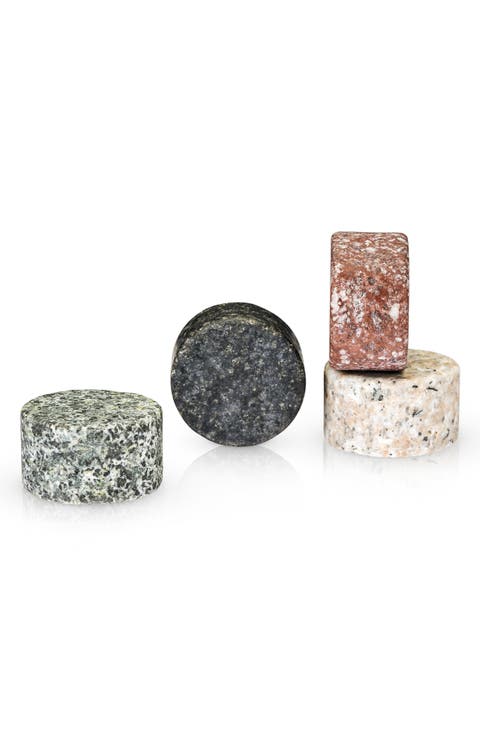 Glacier Rocks Multi-Color Granite Stones Set of 4