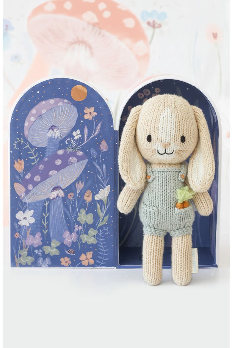 Tiny Henry The Bunny Stuffed Animal, Alternate, color, BLUE