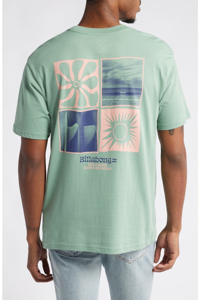 Twin Fins Cotton Graphic T-Shirt, Alternate, color, SAGE