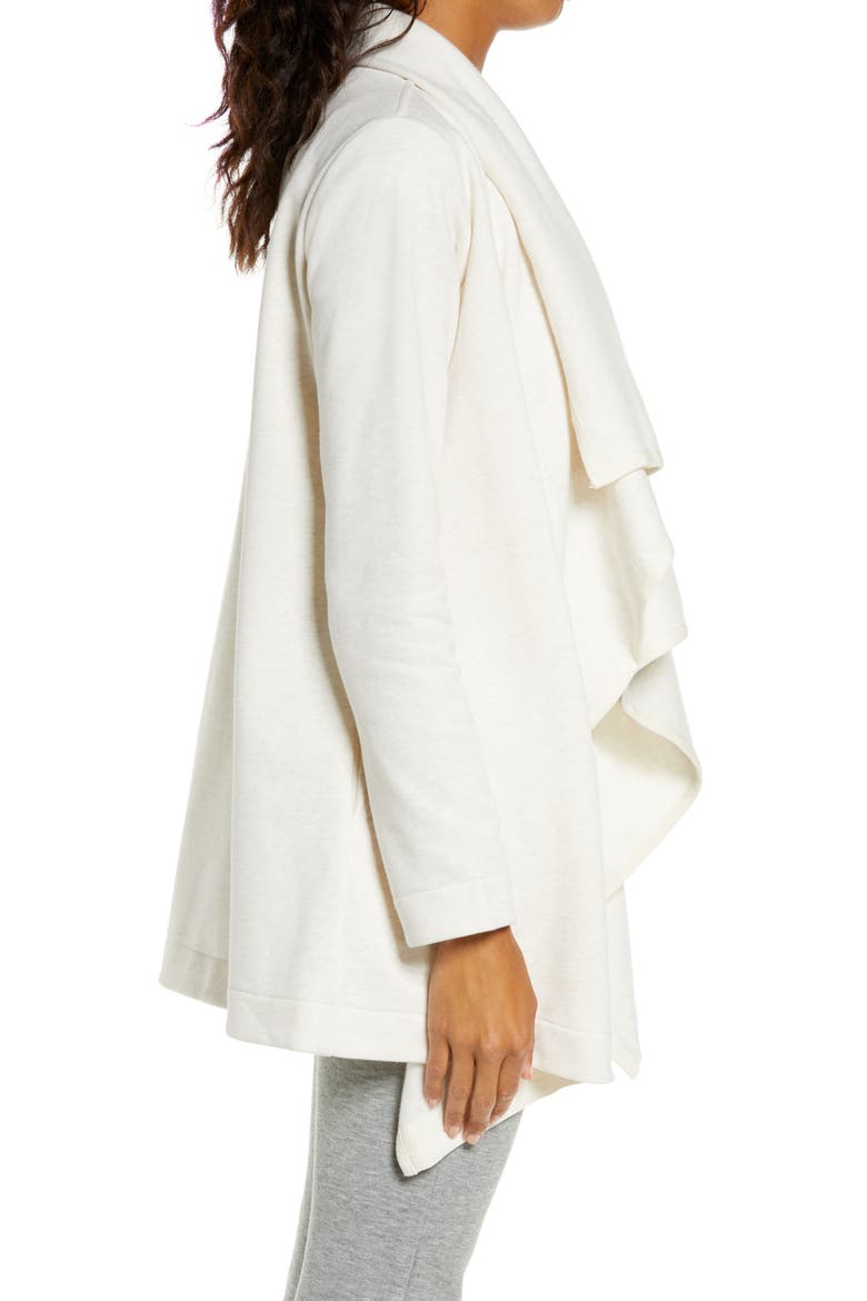 Janni Open Front Cardigan, Alternate, color, OATMEAL HEATHER