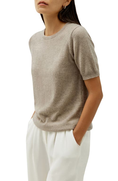 Shop Lilysilk Baby Cashmere Crew Neck Knit Top In Camel