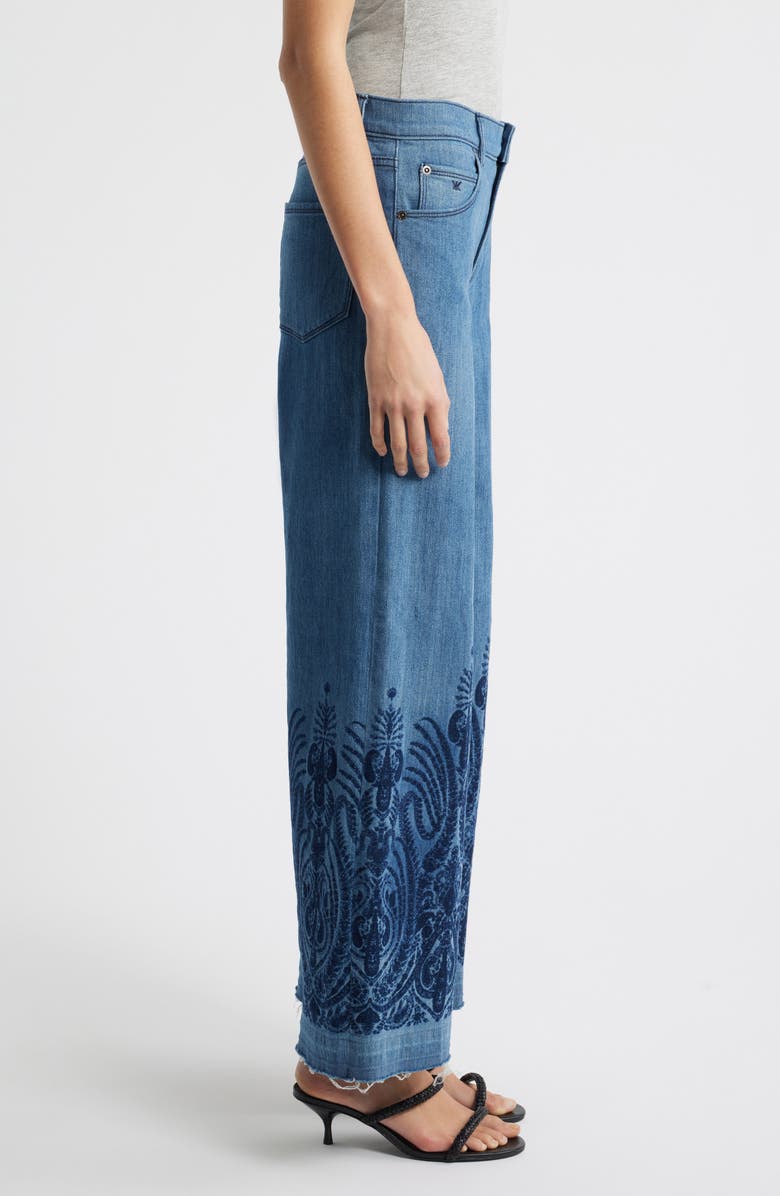 KOBI HALPERIN Shira Raw Hem Wide Leg Jeans, Alternate, color, Indigo