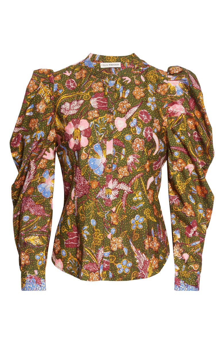 Ulla Johnson Willa Puff Sleeve Cotton Blouse, Alternate, color, 