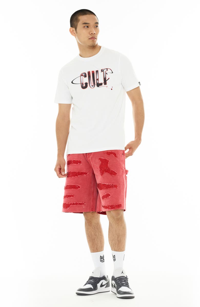 Cult of Individuality Grunge Carpenter Denim Shorts, Alternate, color,