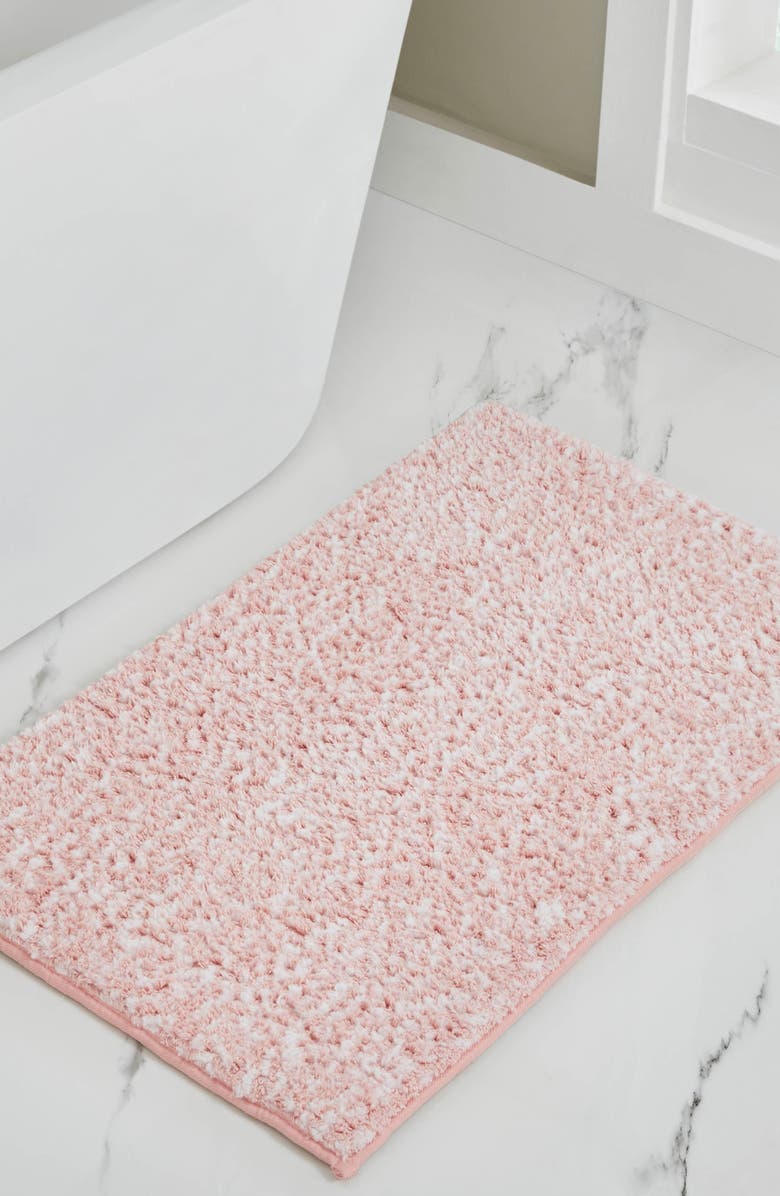 VCNY HOME Heathered Bath Rug, Alternate, color, Peach