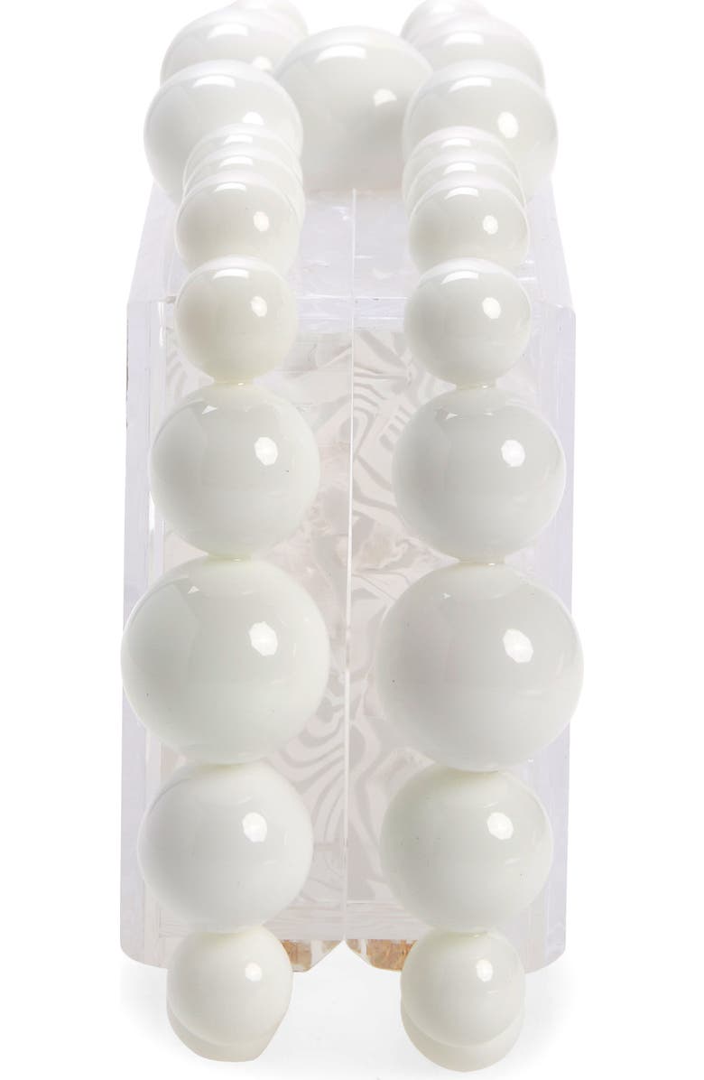 Cult Gaia Eos Beaded Acrylic Box Clutch, Alternate, color,
