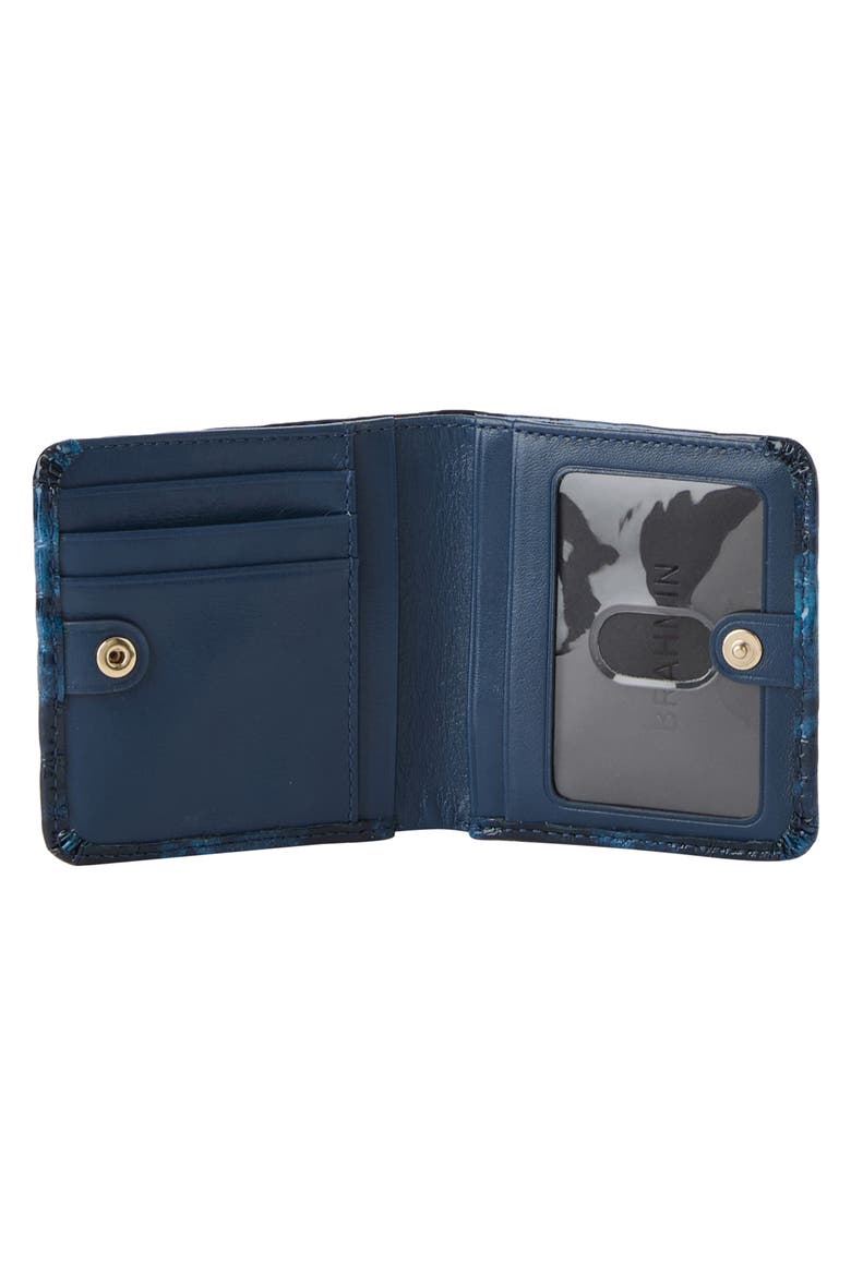 Jane Croc Embossed Leather Bifold Wallet, Alternate, color, ULTRAMARINE