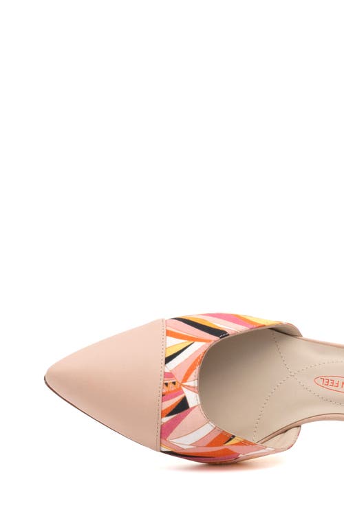 Amalfi By Rangoni Aosta Ankle Strap Pointed Cap Toe Pump In Azalea Alvira/fard Parmasoft