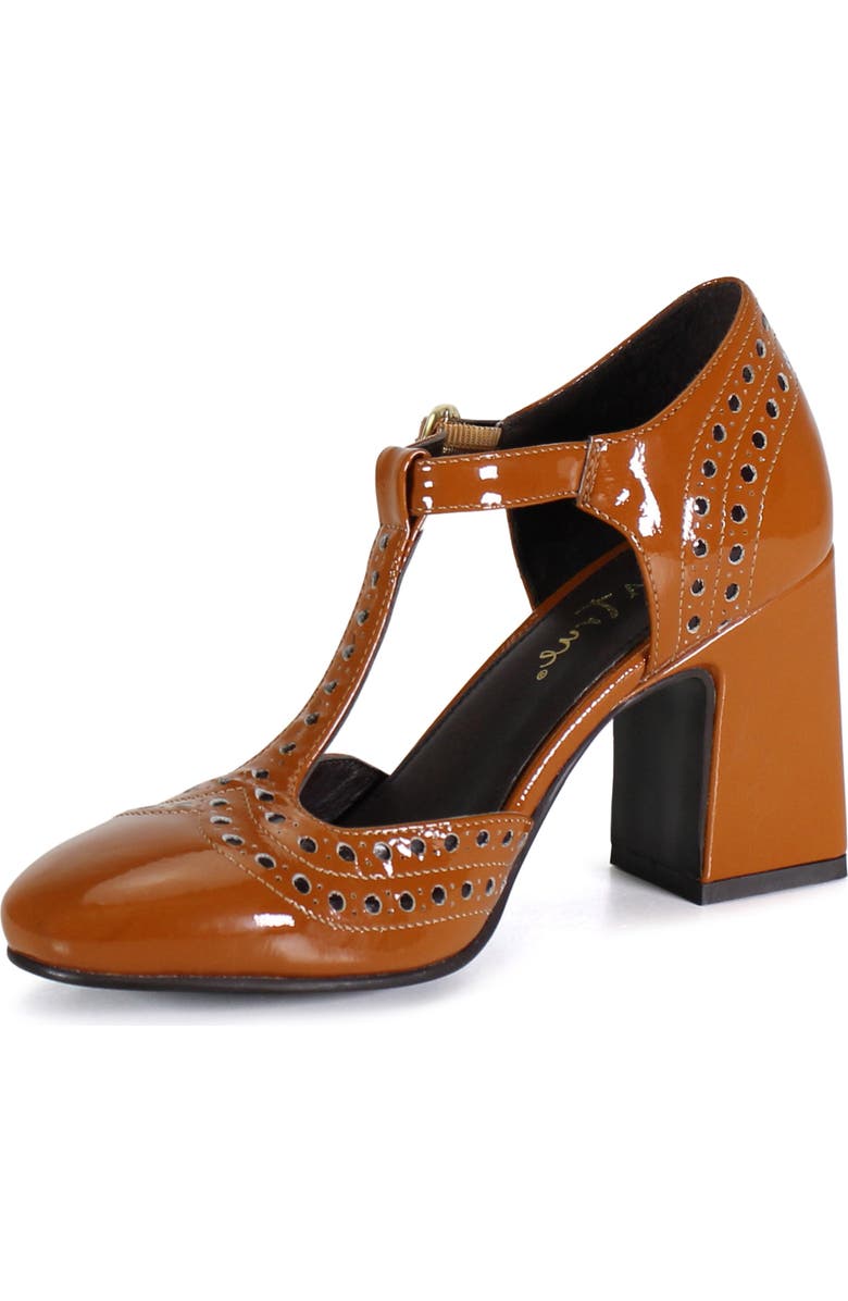 Diba True JUKE BOX Leather T Strap Mary Jane Heel, Alternate, color, Tan