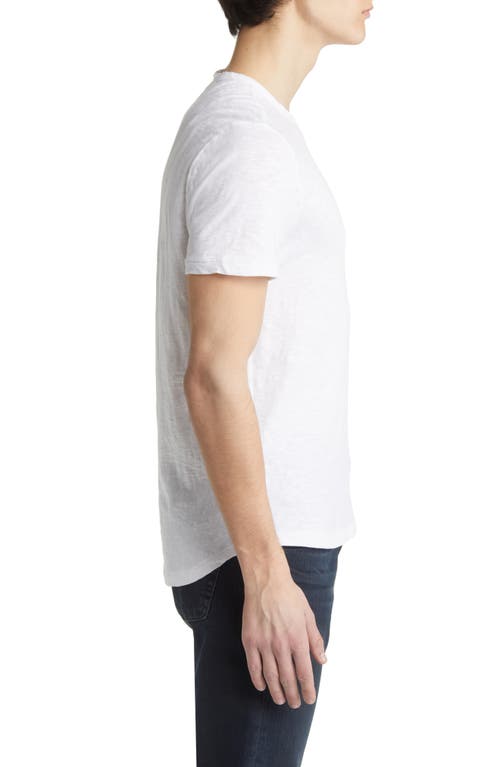 John Varvatos Cooper Washed Cotton Slub T-shirt In White