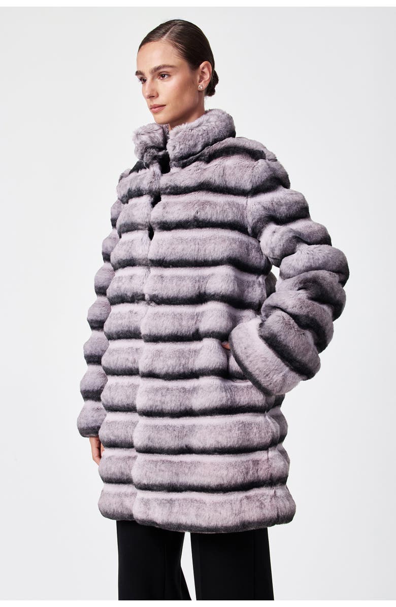 Trina Turk Mikel 2 Faux Fur Mid-Length Coat - Natural, Alternate, color, 