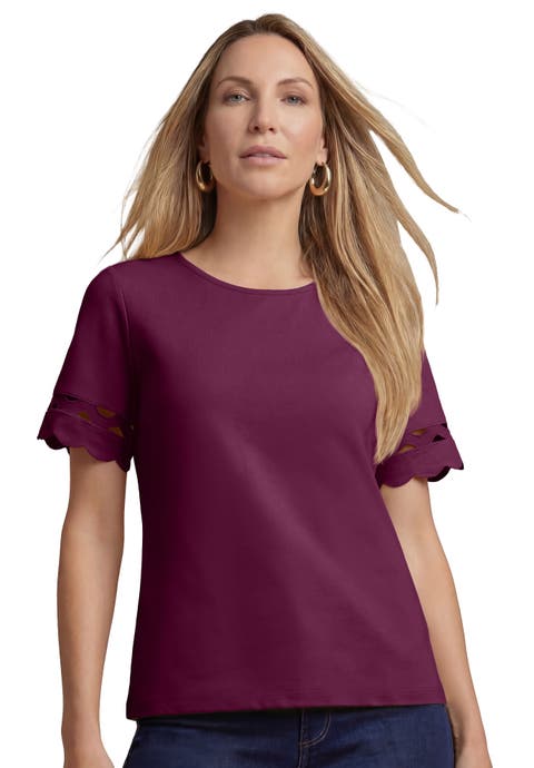Scallop Trim Tee
