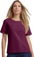 Jessica London Scallop Trim Tee