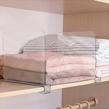 Clear Acrylic Shelf Dividers - Set of 4