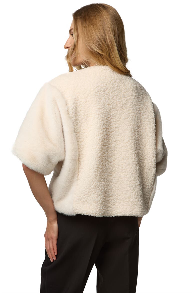 Faux Shearling Topper, Alternate, color, IVORY