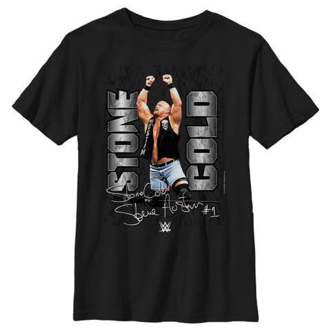 Boy's WWE Stone Cold Steve Austin Signature Photo  Graphic T-Shirt