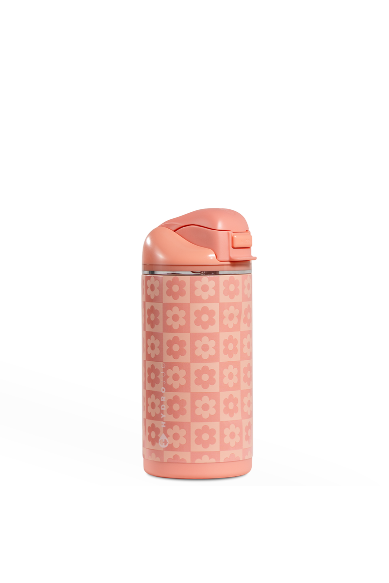 Ease2o Kids 14oz Insulated Stainless Steel Water Bottle With Dual Lid, Main, color, Daisy Checkers