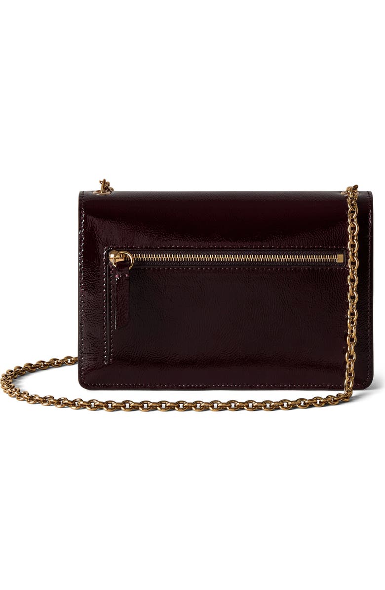 Mulberry Small Darley Patent Leather Crossbody Bag, Alternate, color, Deep Aubergine