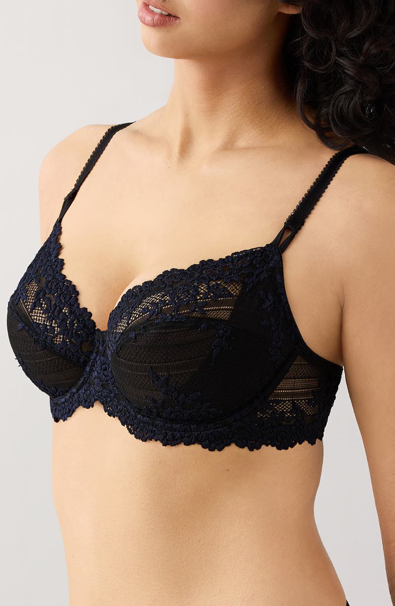 Wacoal Embrace Lace<sup>®</sup> Underwire Bra, Alternate, color, Black/ Night