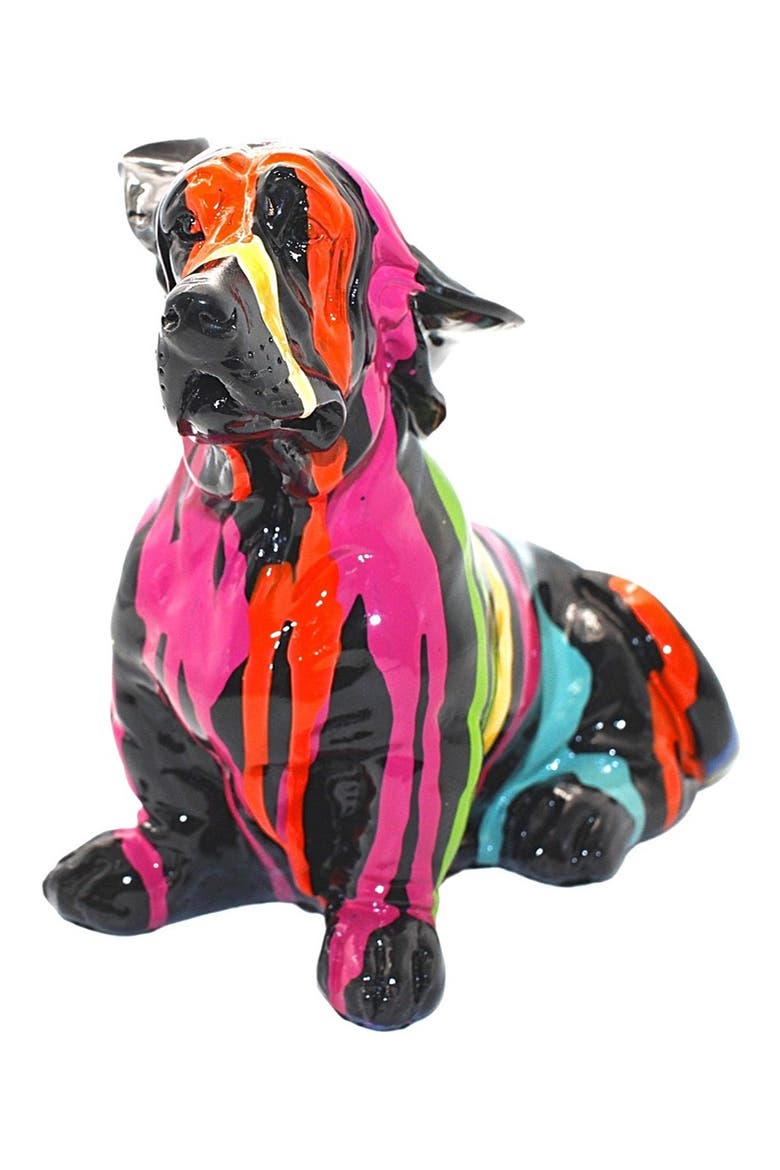 Graffiti Windy Sitting Puppy Statue, Main, color, GRAFFITI/MULTI-COLOR