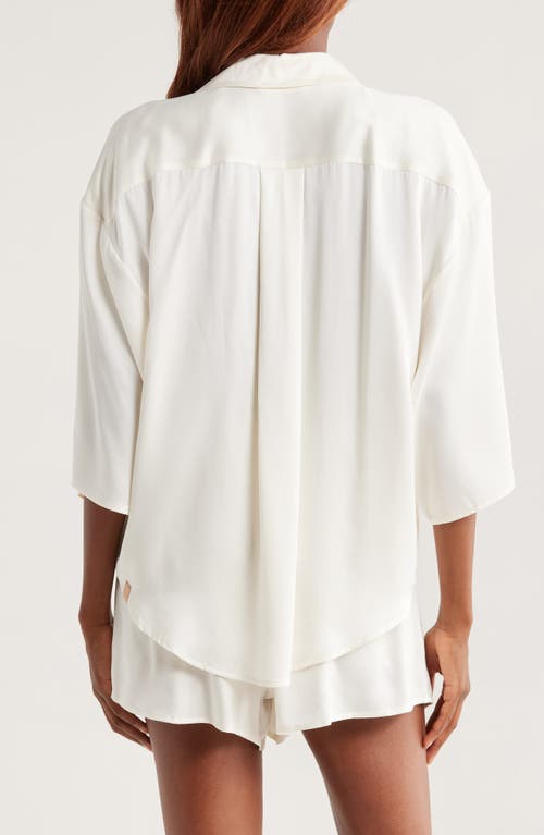 LUNYA LUNYA WASHABLE SILK BUTTON-UP SHORT PAJAMAS 