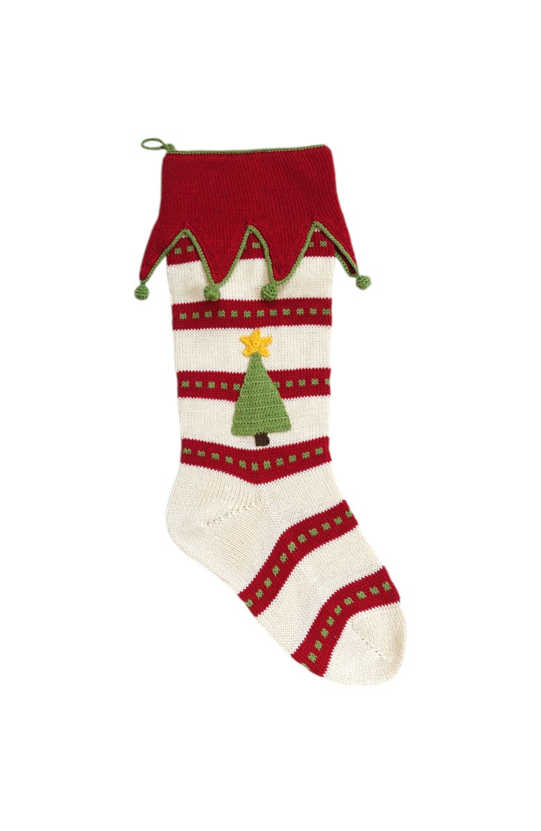 Melange Collection Star Tree Stocking, Main, color, Red