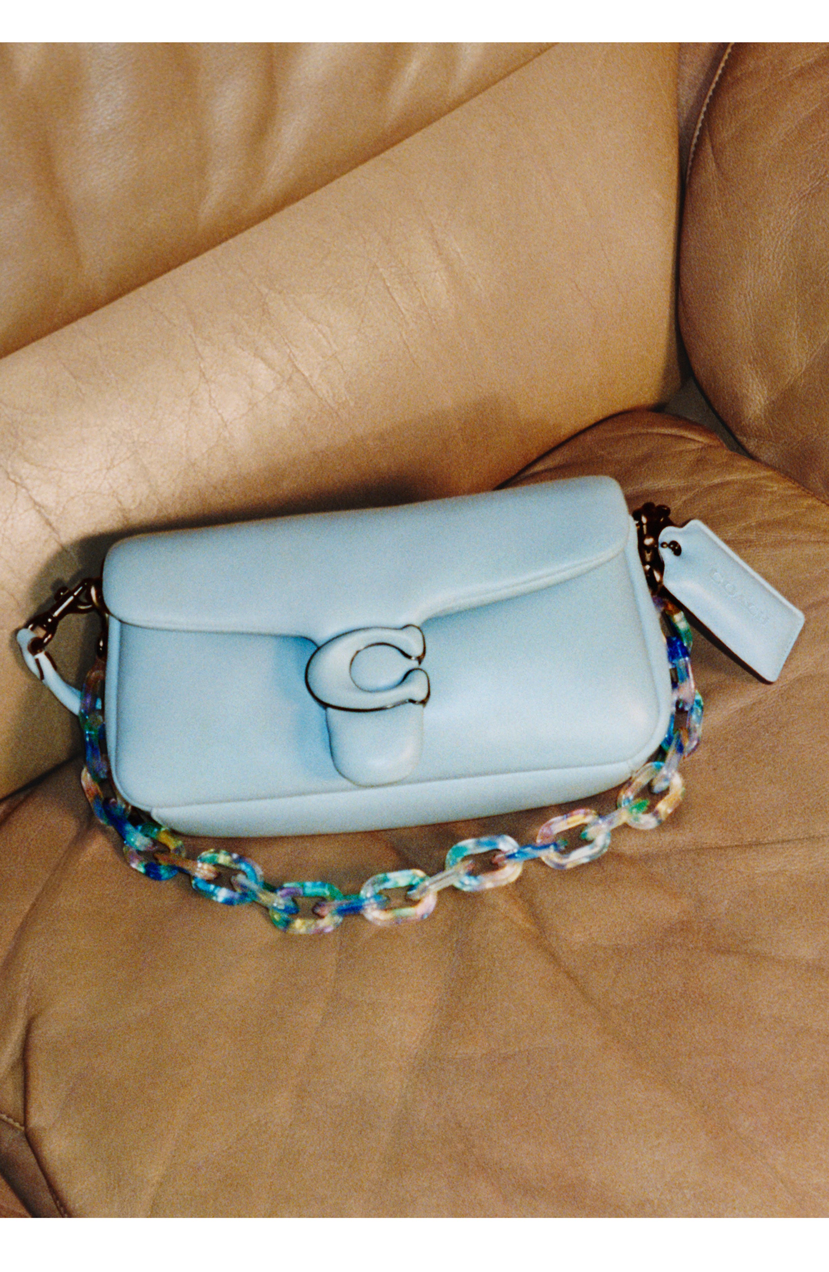 COACH Short Resin Chain Strap, Alternate, color, 