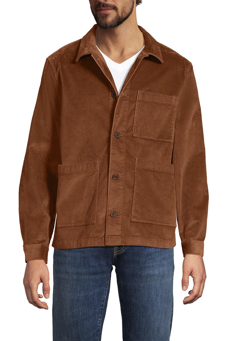 Corduroy Chore Jacket, Main, color, Rich Ginger Brown