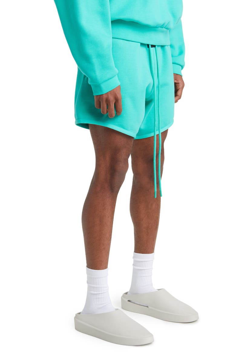 Cotton Blend Sweat Shorts, Alternate, color, MINT LEAF