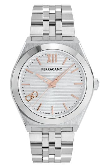 Ferragamo Vega New Bracelet Watch In Stainless Steel