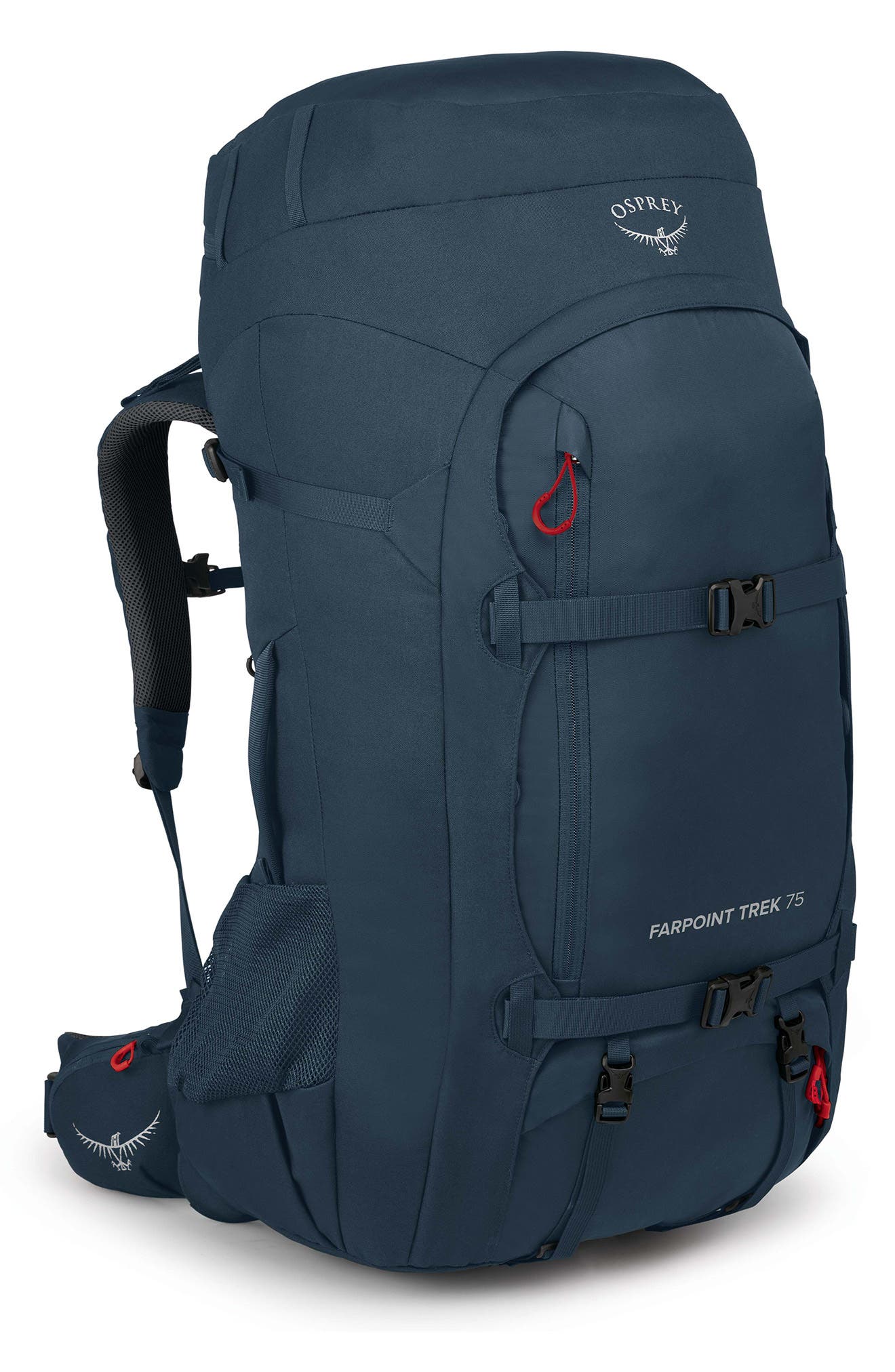 Osprey Farpoint Trek 75-Liter Backpack Luggage, Alternate, color, Muted Space Blue