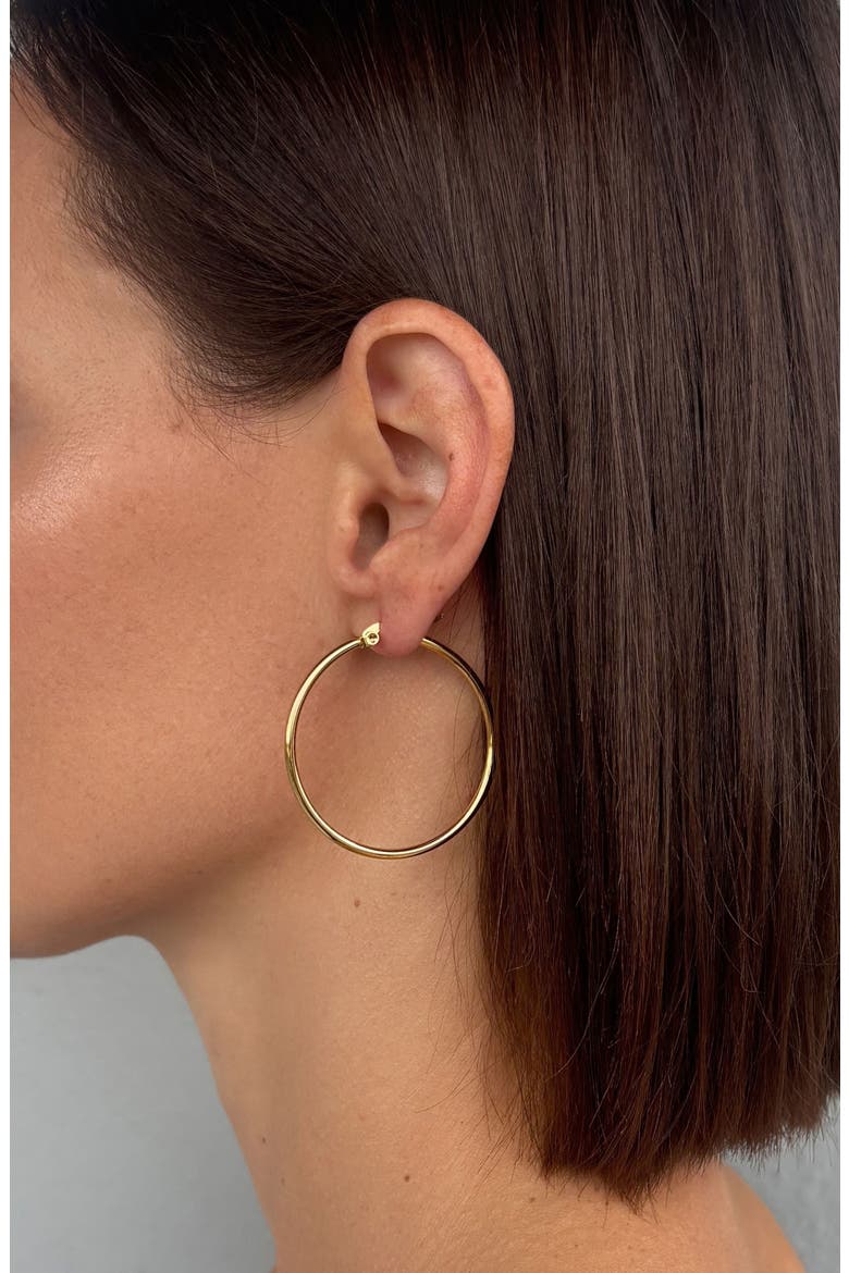 Set of 3 Hoop Earrings, Alternate, color, GOLD