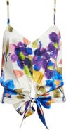 Ramy Brook Dellia Floral Print Stretch Silk Camisole