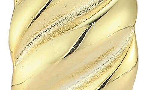 Chloe & Madison Chloe And Madison 14k Over Silver Graduated Twist Huggie Hoops In Gold