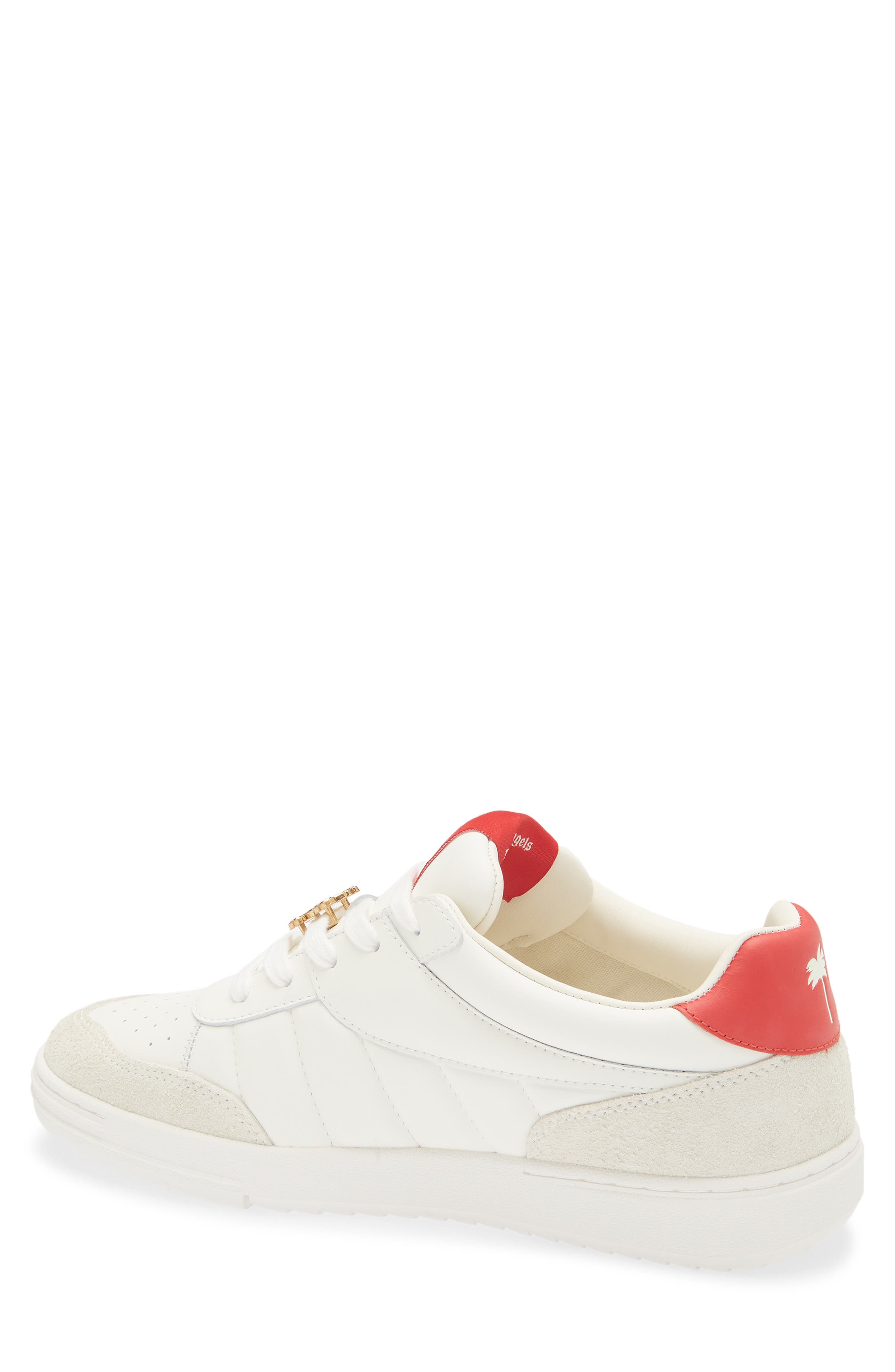 Palm Angels Palm Beach University Low Top Sneaker, Alternate, color, White Red