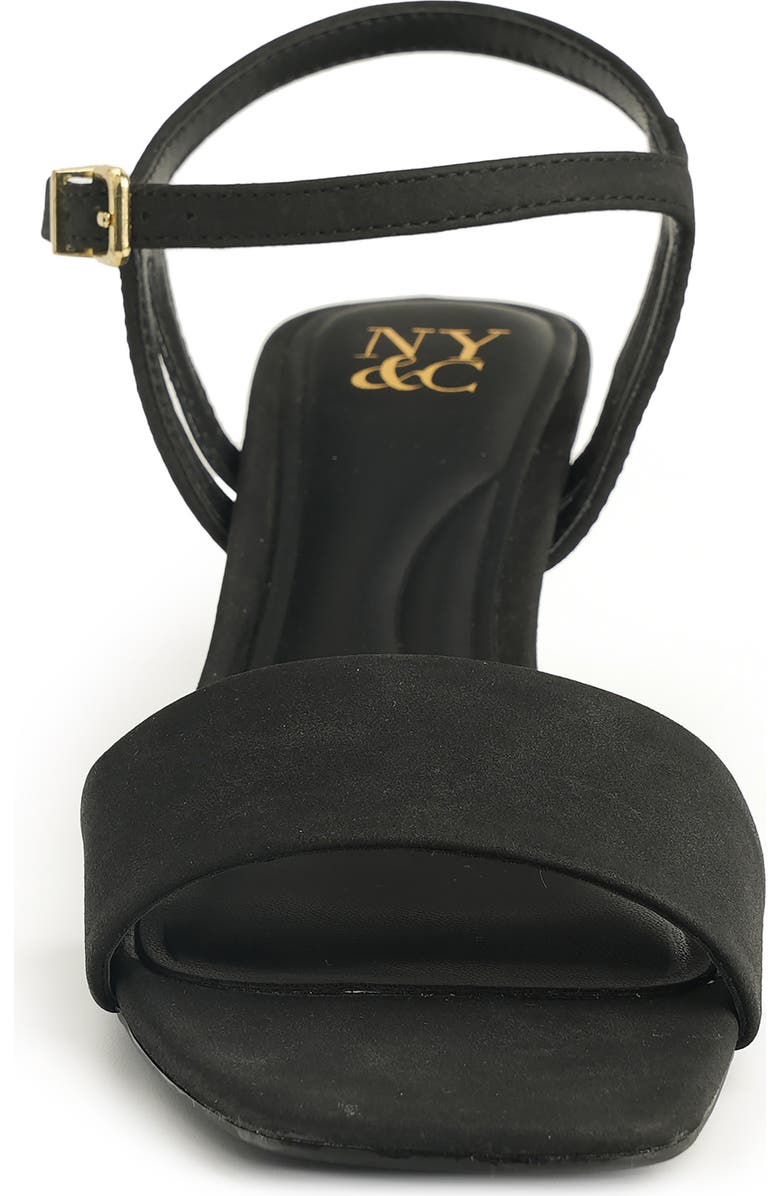 NEW YORK AND COMPANY Garnet Ankle Strap Sandal, Alternate, color, Black