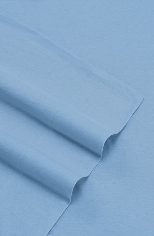 Eddie Bauer Solid Jersey Sheet Set In Blue Spruce