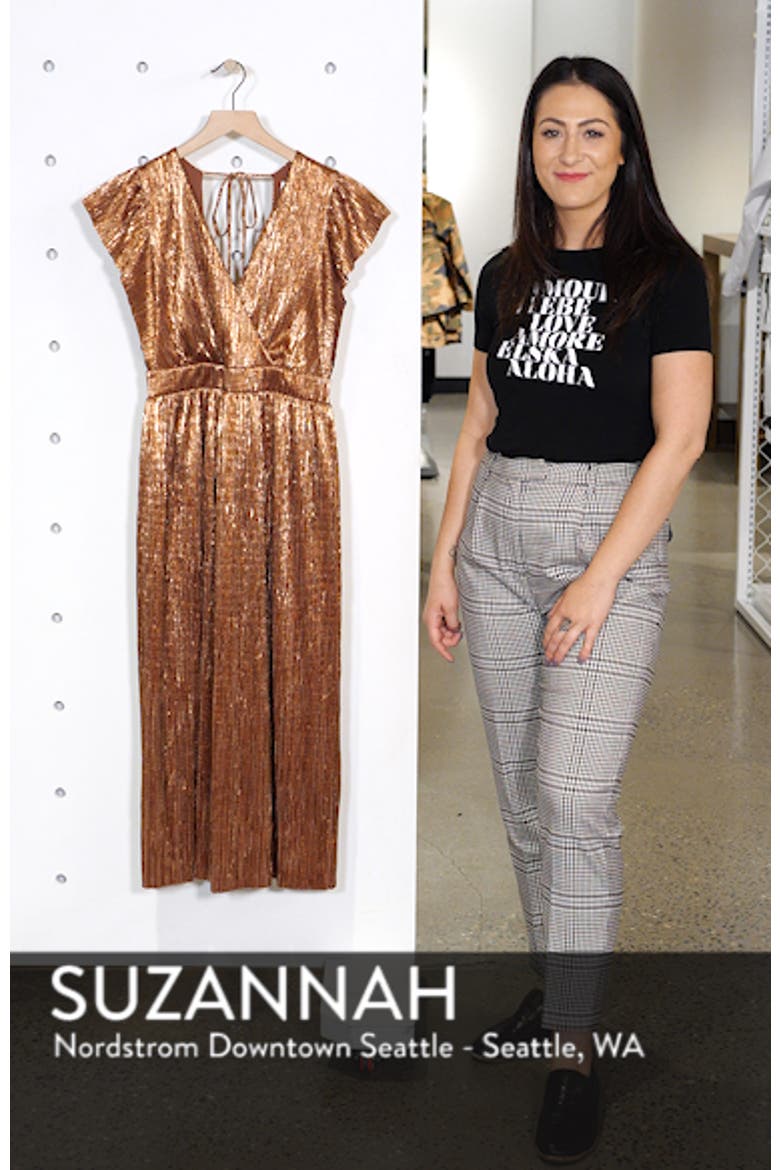 Metallic Open Back Midi Dress video