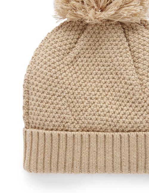 Purebaby Beanie And Mitten Set In Neutral