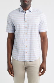 johnnie-O Leander Stripe Short Sleeve Button-Up Shirt