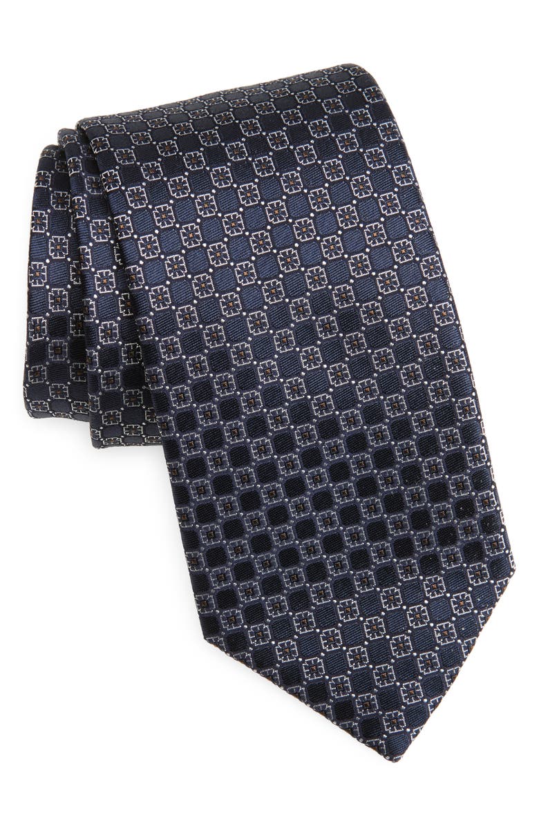 Canali Medallion Silk Tie, Main, color, 
