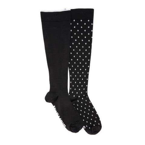 Nylon Blend Compression Socks 2 Pair Pack