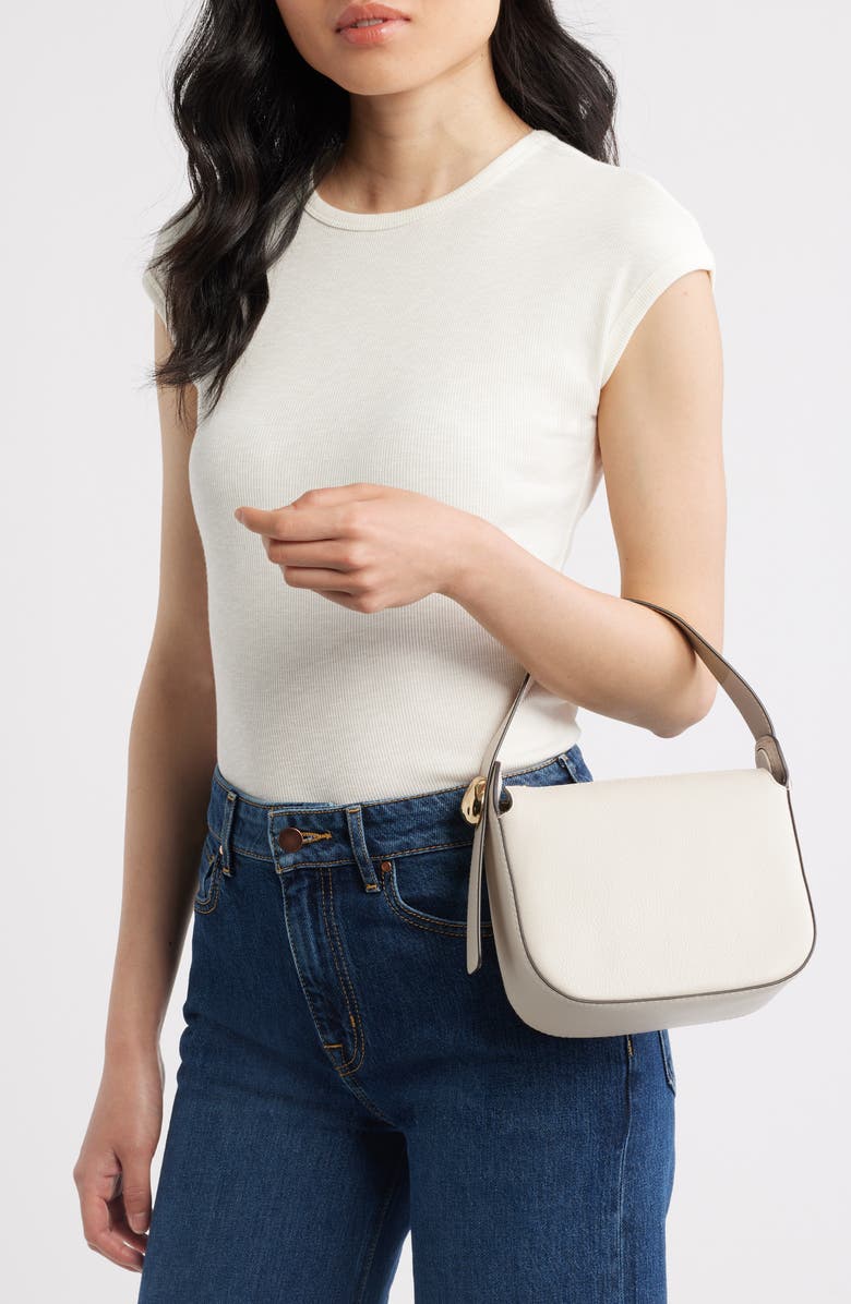 Madewell The Sculpted Metal Wristlet Bag, Alternate, color, Vintage Muslin