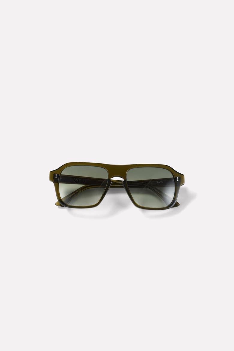Pano Sunglasses, Alternate, color, Army Green / Green Gradient