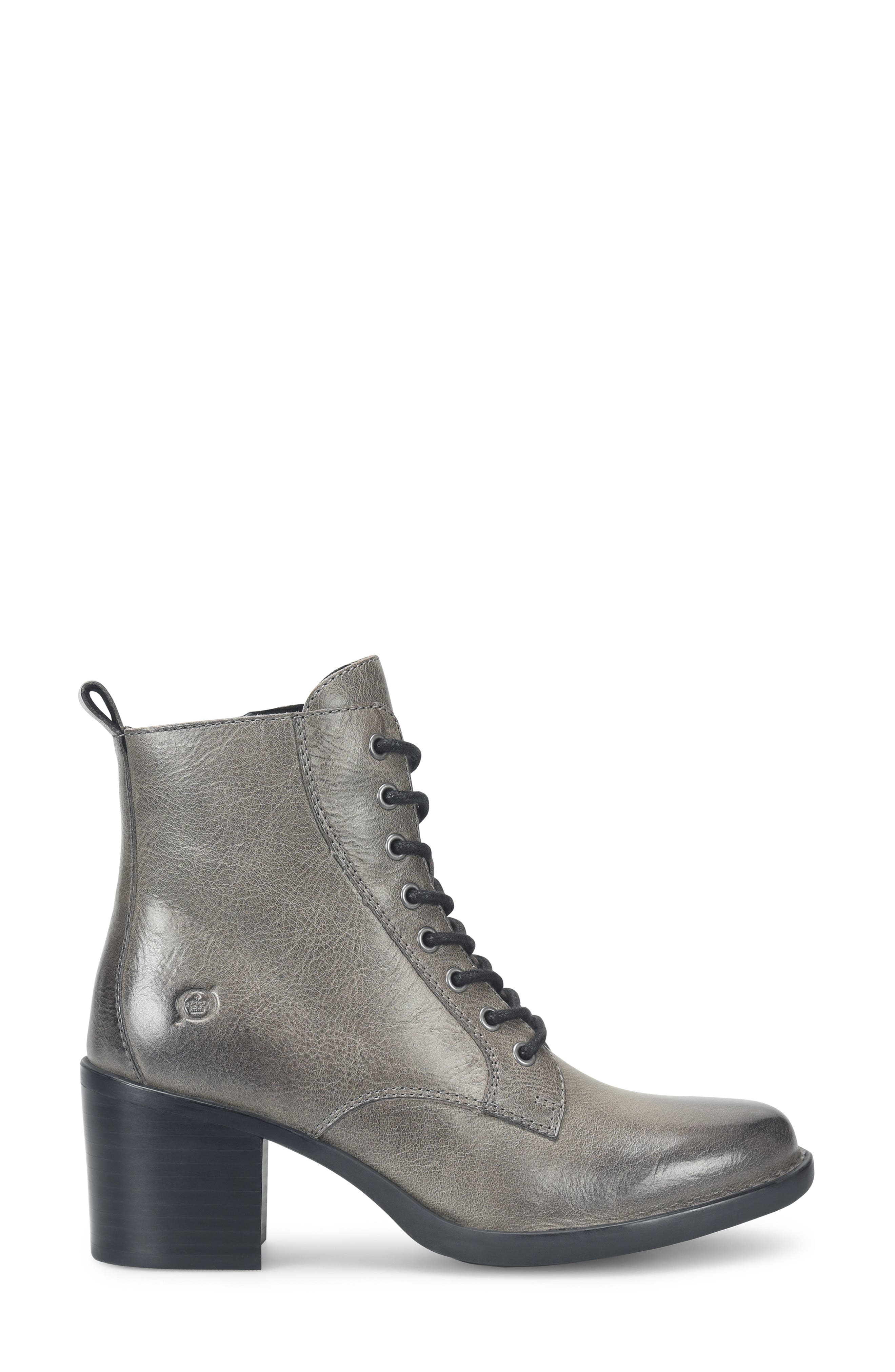 Børn Huntley Combat Boot, Alternate, color, Grey Leather