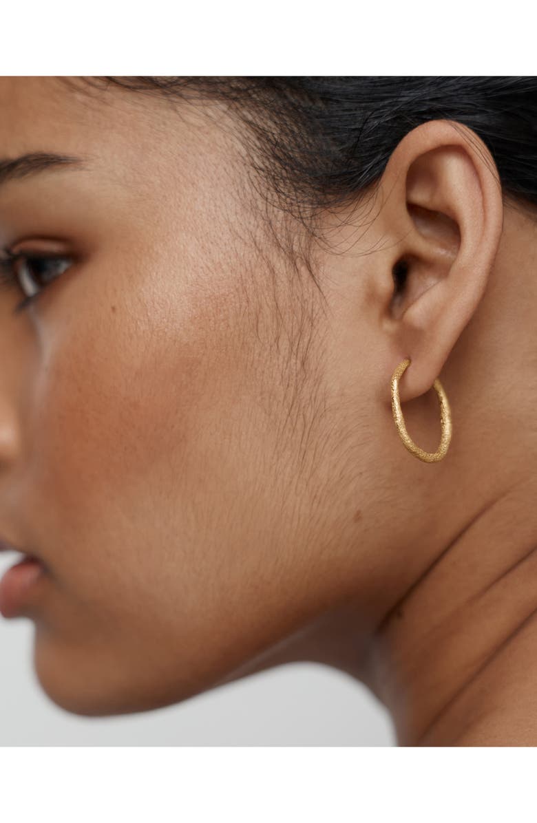 Monica Vinader Medium Antica Slim Hoop Earrings, Alternate, color, 18K Gold Vermeil