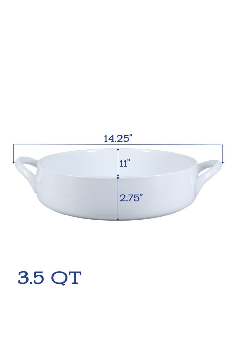 Taos Round 3.5-Quart Baking Dish, Alternate, color, WHITE