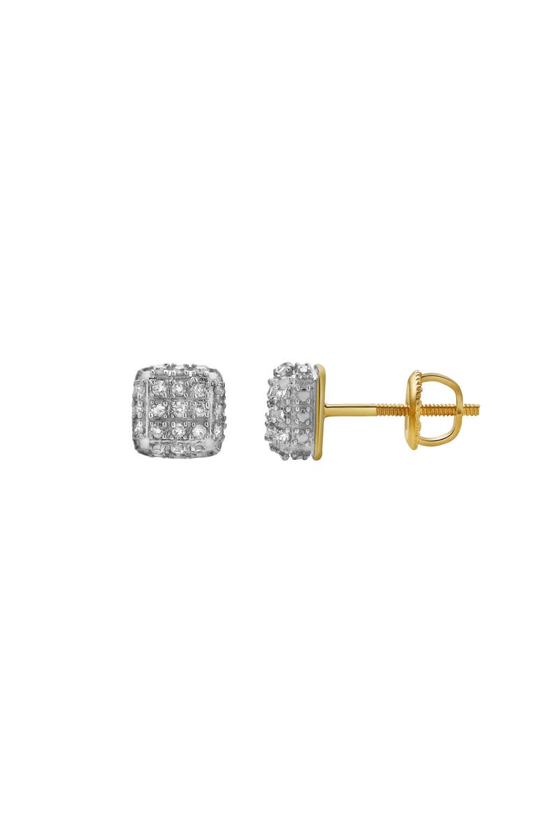 Dune 10K Yellow Gold Cluster Diamond Unisex Earrings - 0.15 Cts, Alternate, color, 10K Yellow Gold