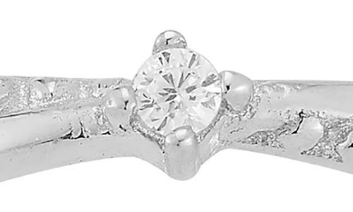 Glaze Jewelry Sterling Silver Crisscross Ring In Metallic