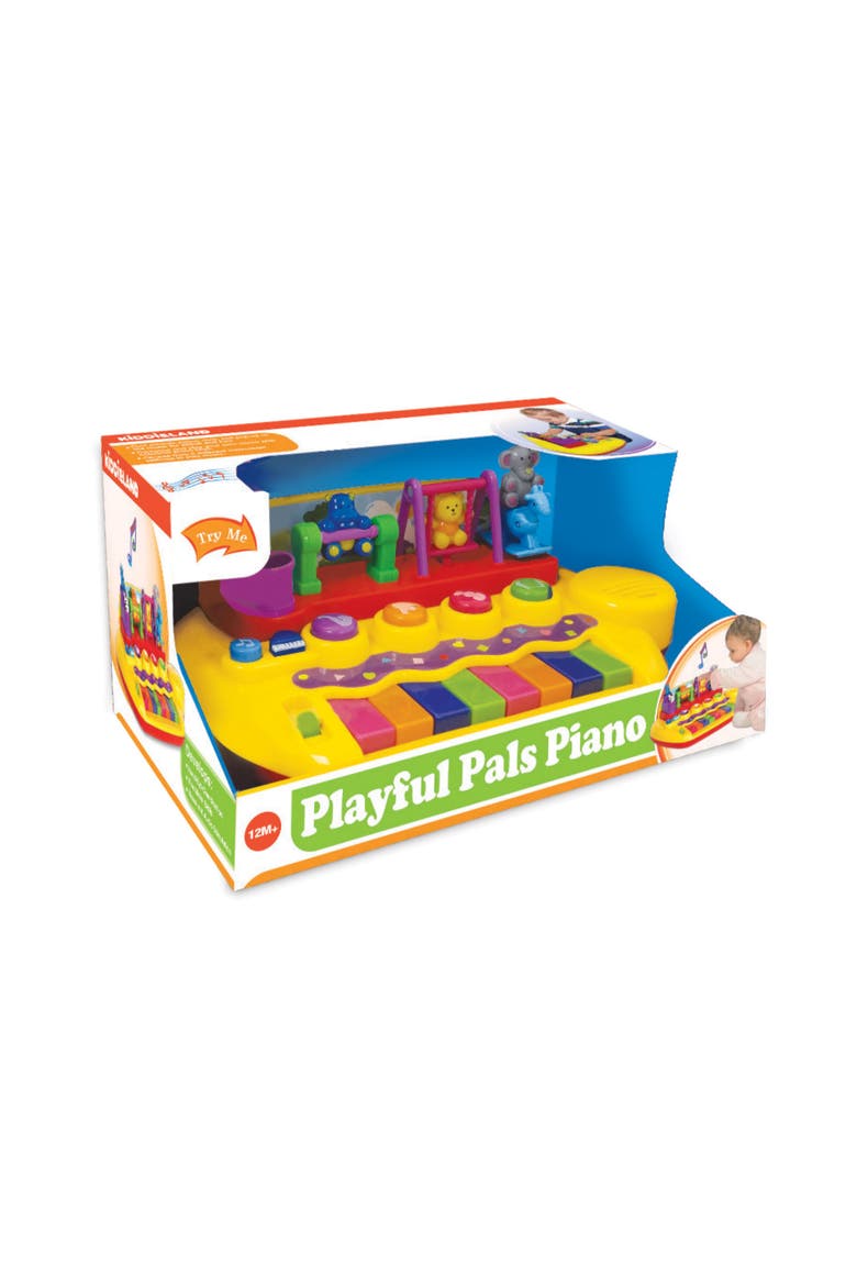 Playful Pals Battery Operated Piano w/Keyboard, Alternate, color, Multicolored